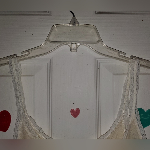 5 for $20 Y2K Style Pastel Yellow Floral Knit Tank Top with Ribbed and Lace Trim - Picture 3 of 16